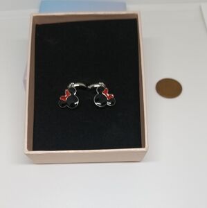 Disney 925 Minnie Mouse Dangle Earrings in box